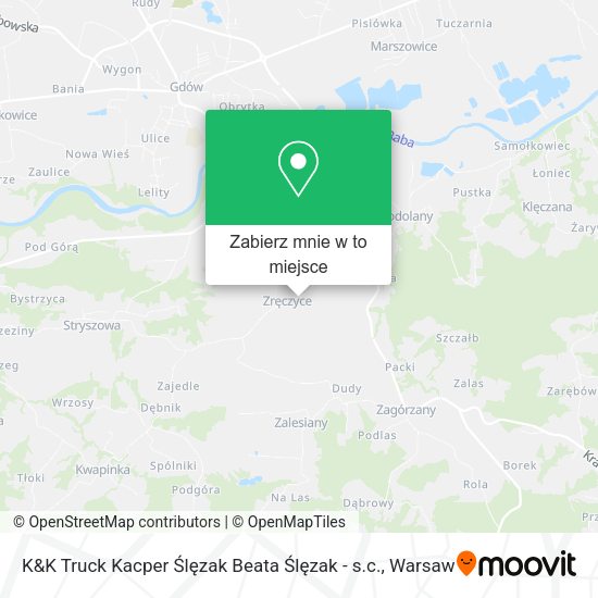 Mapa K&K Truck Kacper Ślęzak Beata Ślęzak - s.c.