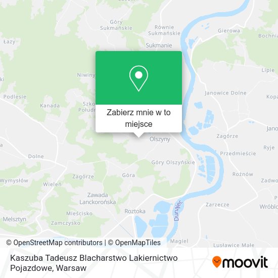 Mapa Kaszuba Tadeusz Blacharstwo Lakiernictwo Pojazdowe