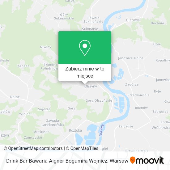 Mapa Drink Bar Bawaria Aigner Bogumiła Wojnicz