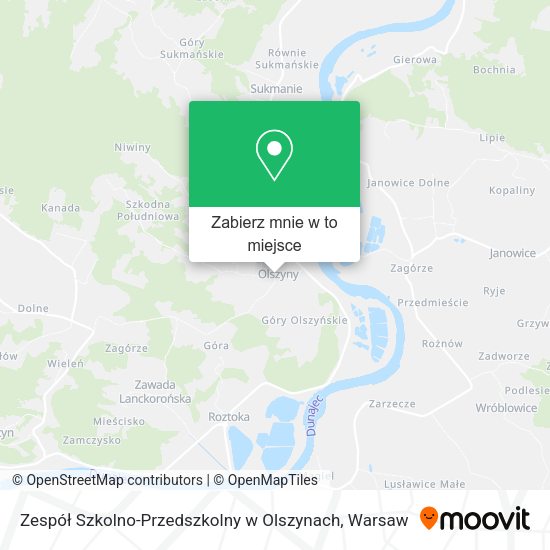 Mapa Zespół Szkolno-Przedszkolny w Olszynach