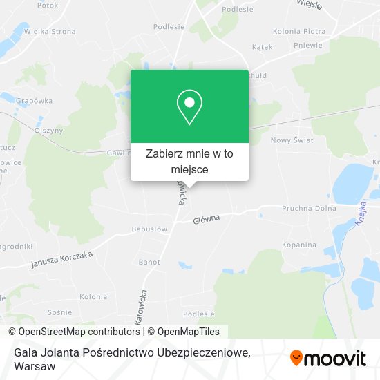 Mapa Gala Jolanta Pośrednictwo Ubezpieczeniowe