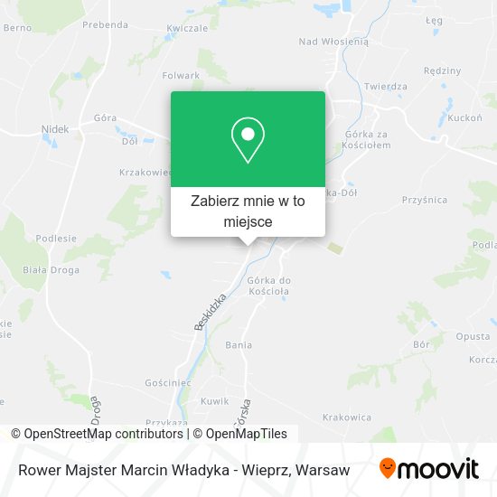 Mapa Rower Majster Marcin Władyka - Wieprz