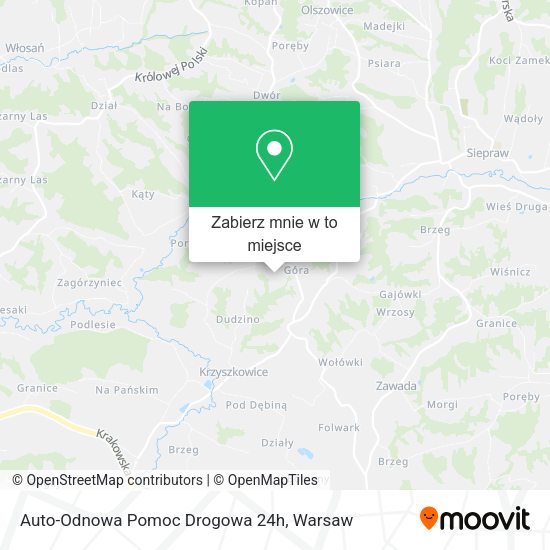 Mapa Auto-Odnowa Pomoc Drogowa 24h