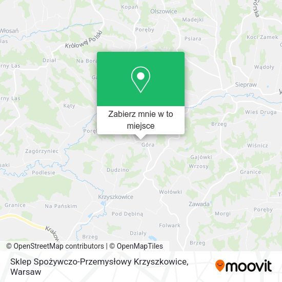 Mapa Sklep Spożywczo-Przemysłowy Krzyszkowice