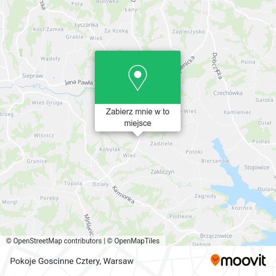 Mapa Pokoje Goscinne Cztery