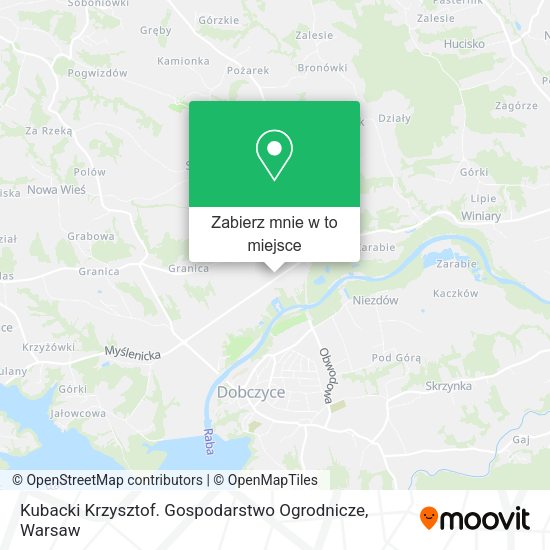 Mapa Kubacki Krzysztof. Gospodarstwo Ogrodnicze