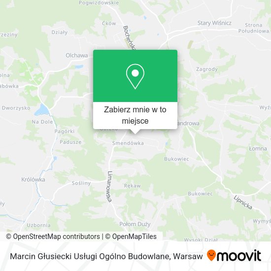 Mapa Marcin Głusiecki Usługi Ogólno Budowlane