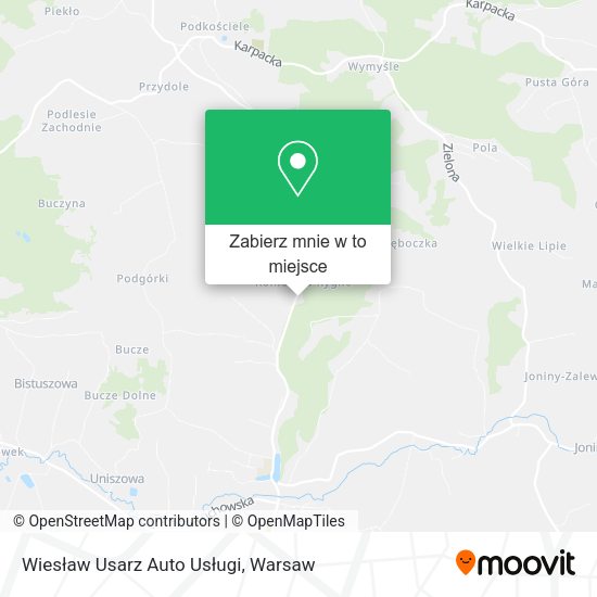 Mapa Wiesław Usarz Auto Usługi