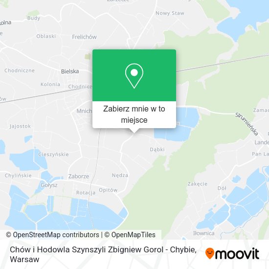 Mapa Chów i Hodowla Szynszyli Zbigniew Gorol - Chybie