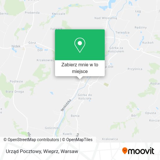 Mapa Urząd Pocztowy, Wieprz