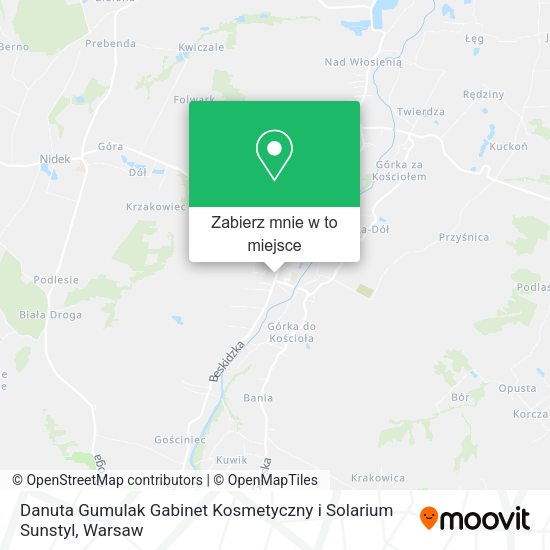 Mapa Danuta Gumulak Gabinet Kosmetyczny i Solarium Sunstyl