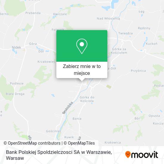 Mapa Bank Polskiej Spoldzielczosci SA w Warszawie