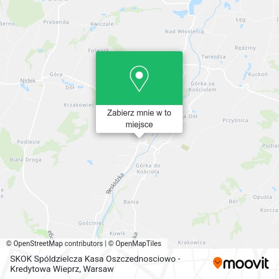 Mapa SKOK Spóldzielcza Kasa Oszczednosciowo - Kredytowa Wieprz