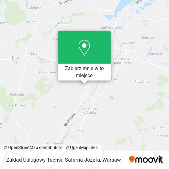 Mapa Zaklad Uslugowy Techsa Saferna Jozefa