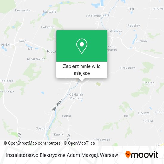 Mapa Instalatorstwo Elektryczne Adam Mazgaj