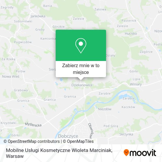 Mapa Mobilne Usługi Kosmetyczne Wioleta Marciniak