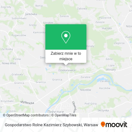 Mapa Gospodarstwo Rolne Kazimierz Szybowski