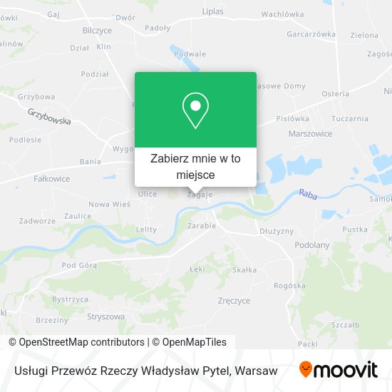 Mapa Usługi Przewóz Rzeczy Władysław Pytel