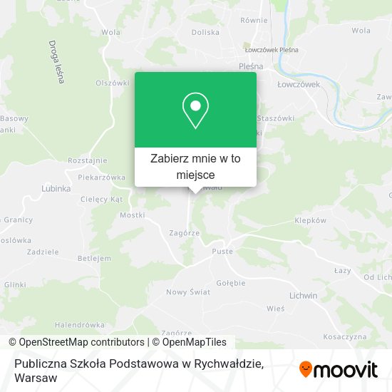 Mapa Publiczna Szkoła Podstawowa w Rychwałdzie