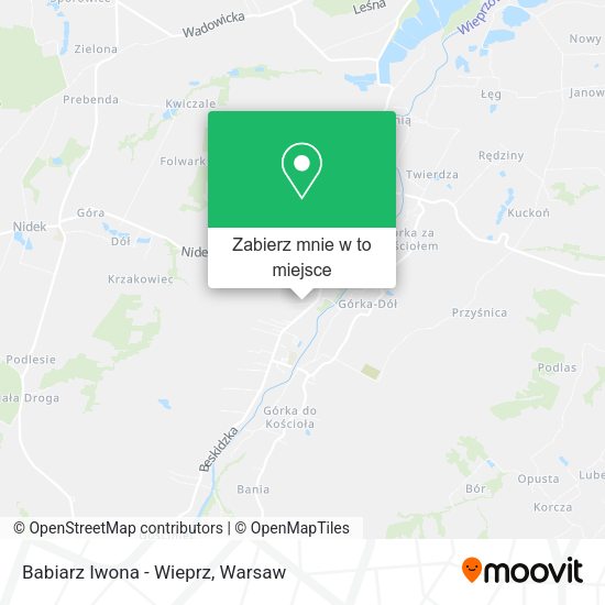 Mapa Babiarz Iwona - Wieprz