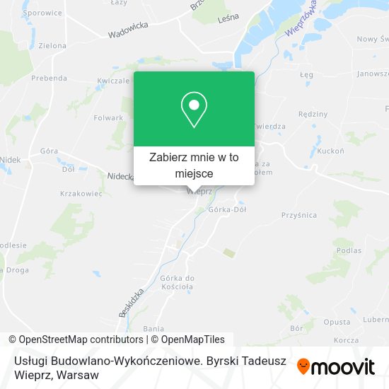 Mapa Usługi Budowlano-Wykończeniowe. Byrski Tadeusz Wieprz
