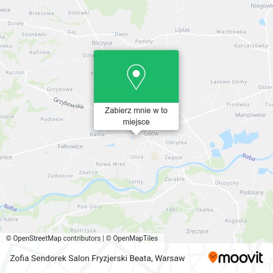 Mapa Zofia Sendorek Salon Fryzjerski Beata