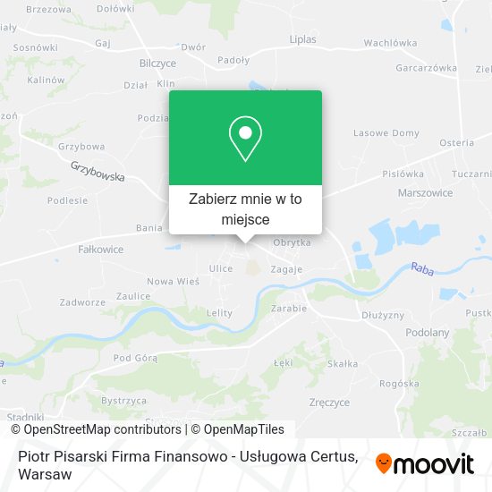 Mapa Piotr Pisarski Firma Finansowo - Usługowa Certus