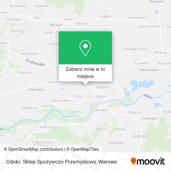 Mapa Odido. Sklep Spożywczo Przemysłowy