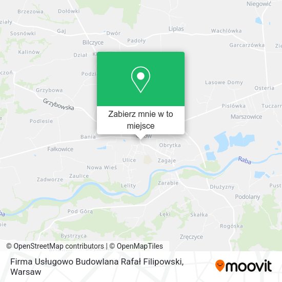 Mapa Firma Usługowo Budowlana Rafał Filipowski