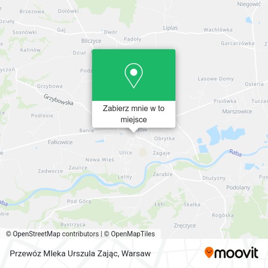 Mapa Przewóz Mleka Urszula Zając