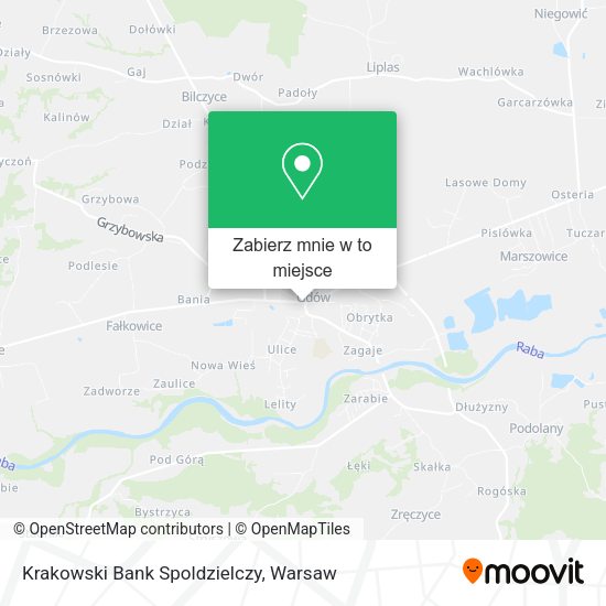 Mapa Krakowski Bank Spoldzielczy