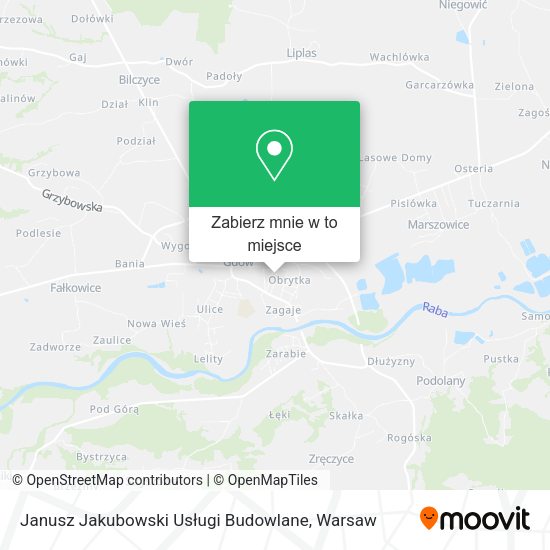 Mapa Janusz Jakubowski Usługi Budowlane