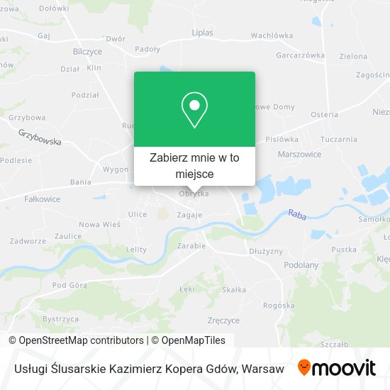 Mapa Usługi Ślusarskie Kazimierz Kopera Gdów