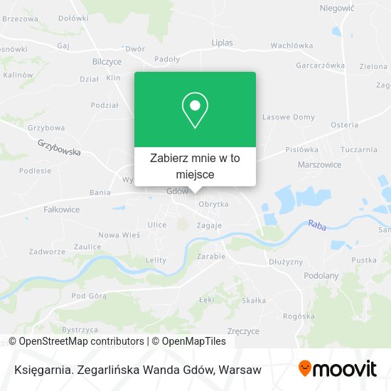 Mapa Księgarnia. Zegarlińska Wanda Gdów