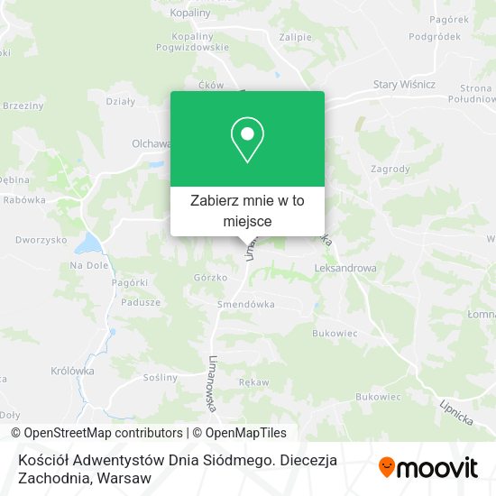 Mapa Kościół Adwentystów Dnia Siódmego. Diecezja Zachodnia