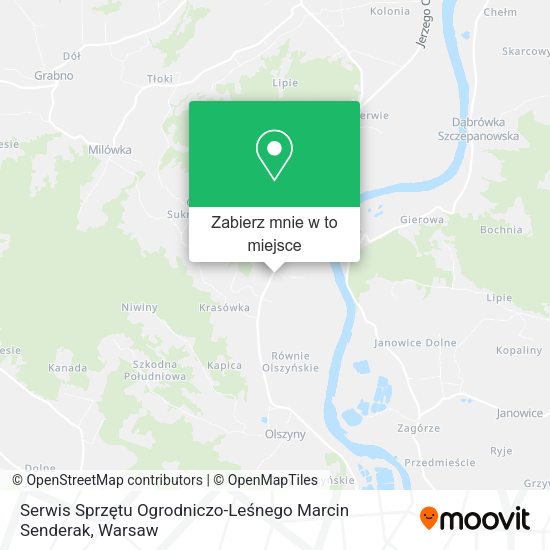 Mapa Serwis Sprzętu Ogrodniczo-Leśnego Marcin Senderak