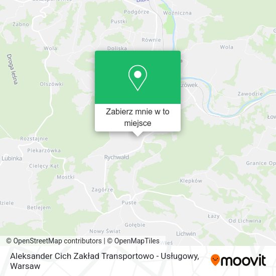 Mapa Aleksander Cich Zakład Transportowo - Usługowy