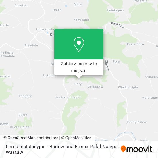 Mapa Firma Instalacyjno - Budowlana Ermax Rafał Nalepa