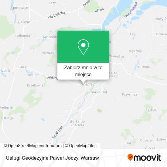 Mapa Usługi Geodezyjne Paweł Joczy