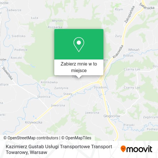 Mapa Kazimierz Gustab Usługi Transportowe Transport Towarowy