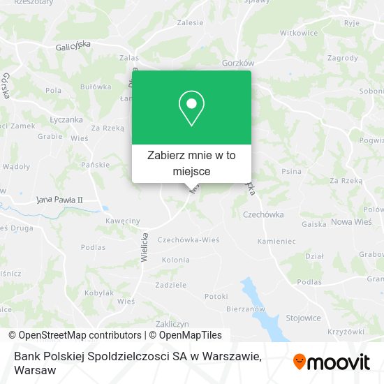 Mapa Bank Polskiej Spoldzielczosci SA w Warszawie