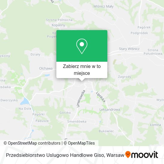 Mapa Przedsiebiorstwo Uslugowo Handlowe Giso