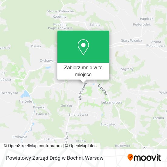 Mapa Powiatowy Zarząd Dróg w Bochni