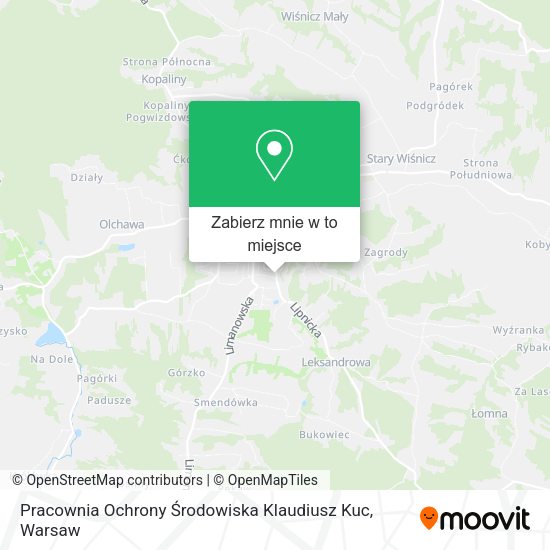 Mapa Pracownia Ochrony Środowiska Klaudiusz Kuc