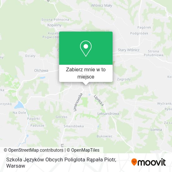 Mapa Szkoła Języków Obcych Poliglota Rąpała Piotr