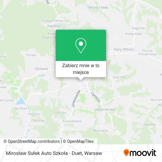 Mapa Mirosław Sułek Auto Szkoła - Duet