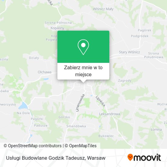 Mapa Usługi Budowlane Godzik Tadeusz