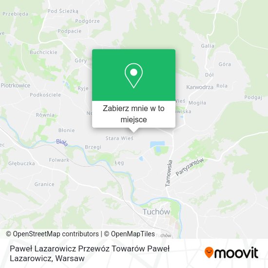 Mapa Paweł Lazarowicz Przewóz Towarów Paweł Lazarowicz