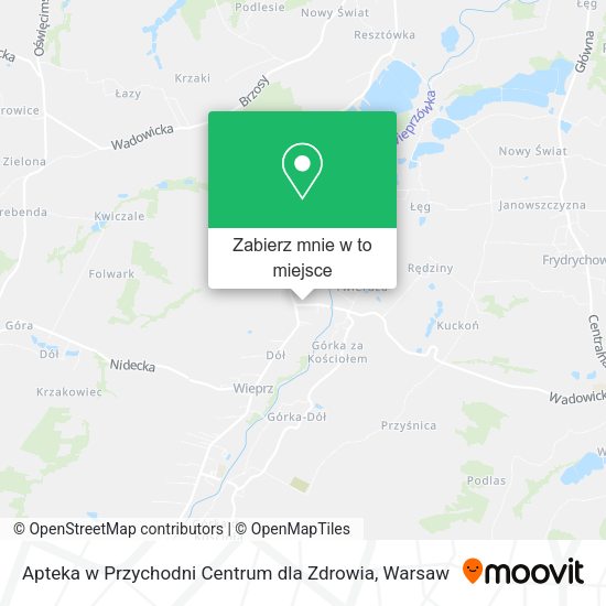 Mapa Apteka w Przychodni Centrum dla Zdrowia