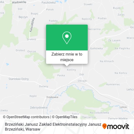 Mapa Brzeziński Janusz Zakład Elektroinstalacyjny Janusz Brzeziński